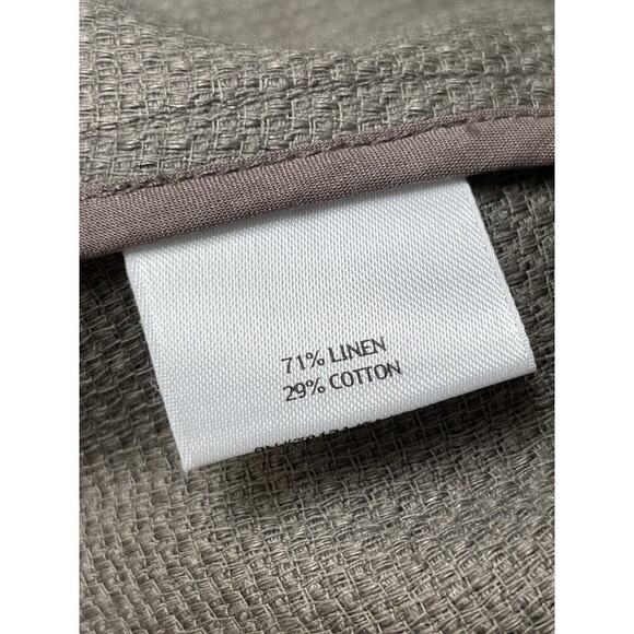 Eileen Fisher 71% Linen Open Front Blazer Cardigan Jacket Size L Brown - Picture 9 of 11